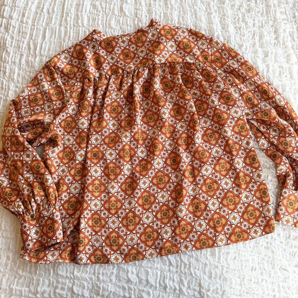 Ryegrass Paisley Checkered Blouse XL - Picture 10 of 10
